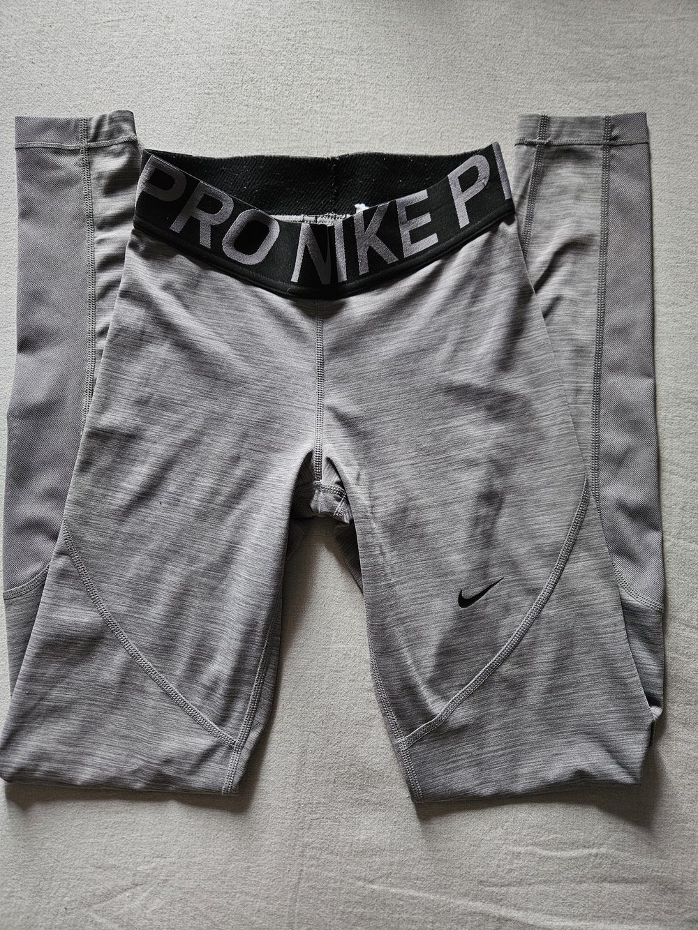 Nike Gray Athletic Pro Waistband Leggings